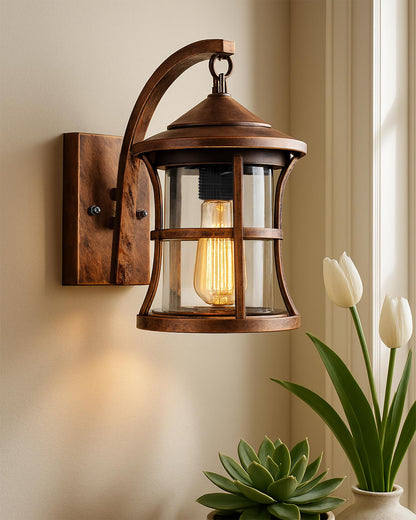 Industrial Wall Chimney Rustic Wall Sconce Light Fixtures Oil Rubbed Rust Finish