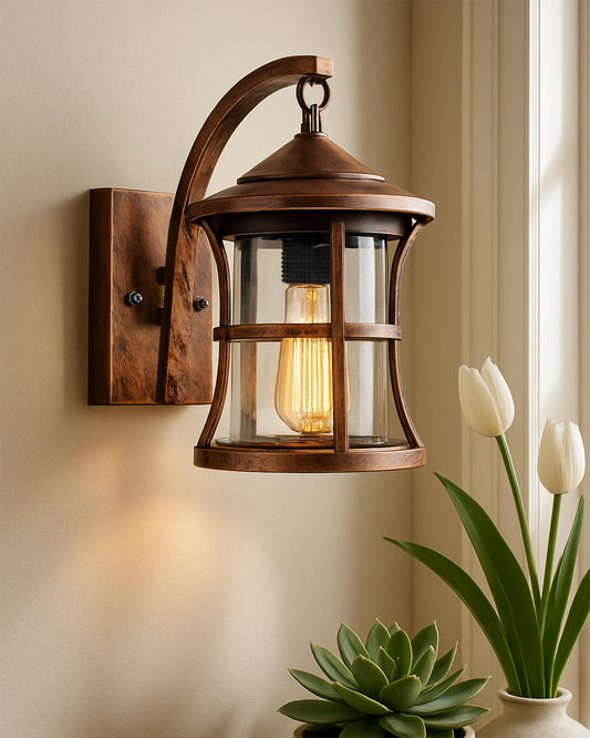 Industrial Wall Chimney Rustic Wall Sconce Light Fixtures Oil Rubbed Rust Finish