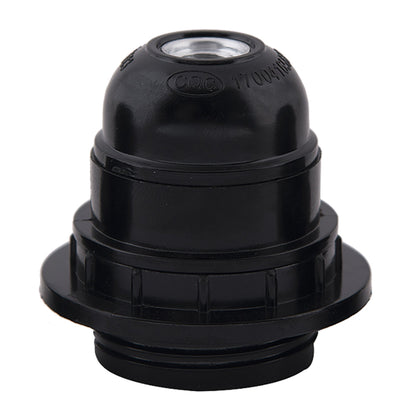 Edison Screw type holder, E27 black ring type for table lamps,PACK OF 3PCS