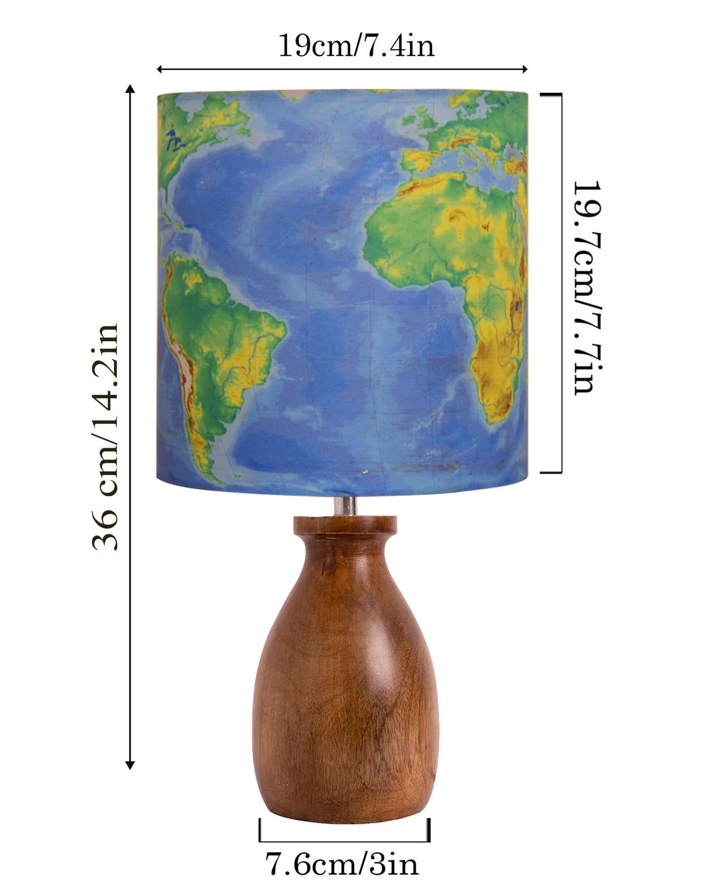 Homesake® Dovel Pot Modern Table Lamp, Wooden Base Modern Fabric Lampshade for Home Office Cafe Restaurant, Dovel Pot, Rabbit