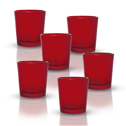 Homesake® Frost Votive, set of 6, Glass candle holder stand with free candle, Brighten up the dull and boring ambience of your living room