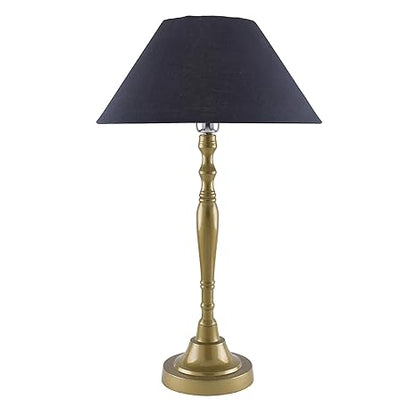 Imperial nickel brushed lamp with shade