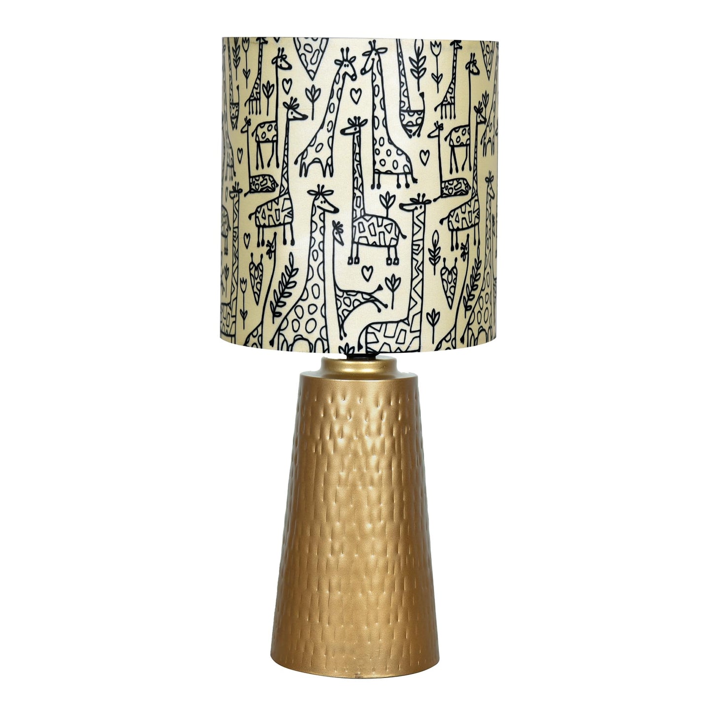 Homesake® Golden Hammered Metal Cone Table Lamp Modern Contemporary Bedside Desk Nightstand Lamp for Bedroom Living Room Office College Bookcase