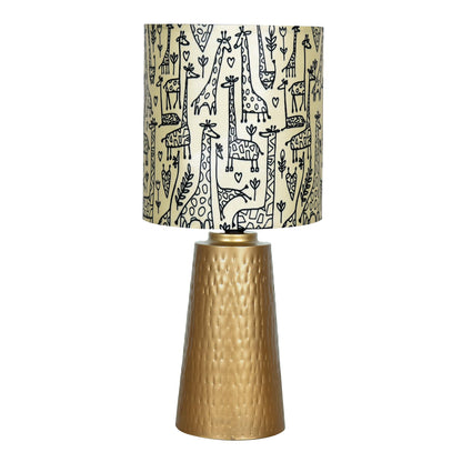 Homesake® Golden Hammered Metal Cone Table Lamp Modern Contemporary Bedside Desk Nightstand Lamp for Bedroom Living Room Office College Bookcase