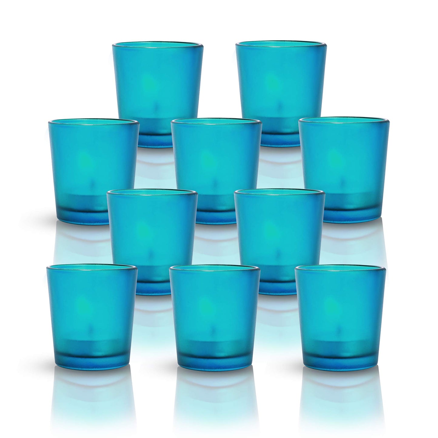 Homesake® Glass Candle Holder Stand With Candle, Pack of 10