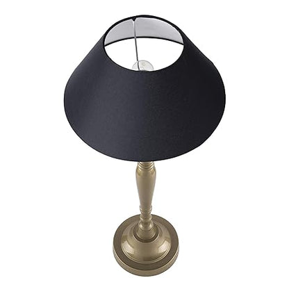 Imperial nickel brushed lamp with shade