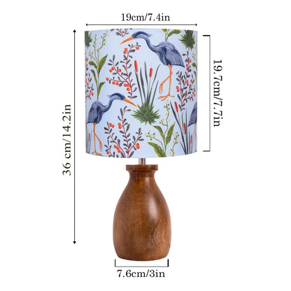 Homesake® Dovel Pot Modern Table Lamp, Wooden Base Modern Fabric Lampshade for Home Office Cafe Restaurant, Dovel Pot, Rabbit