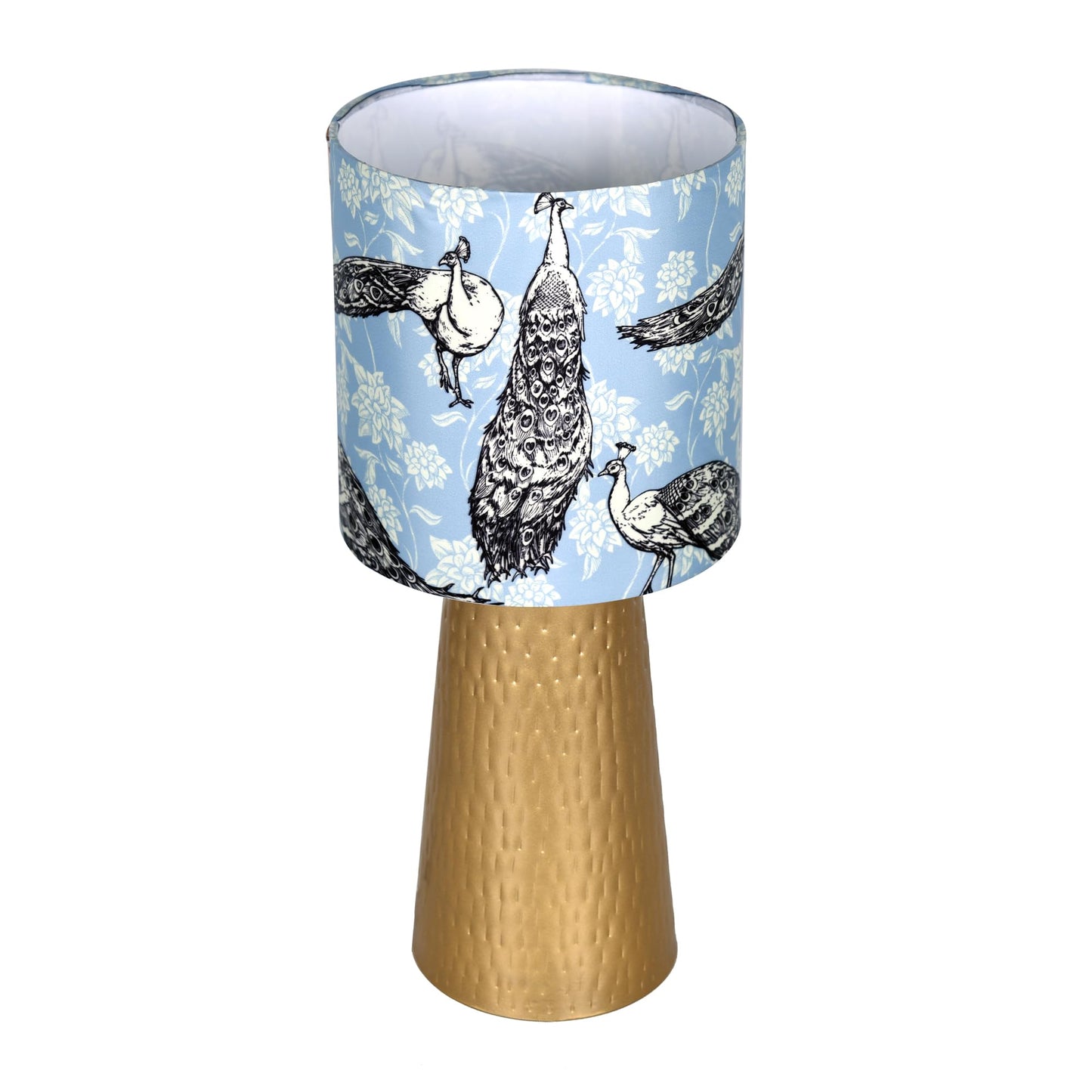 Homesake® Golden Hammered Metal Cone Table Lamp Modern Contemporary Bedside Desk Nightstand Lamp for Bedroom Living Room Office College Bookcase