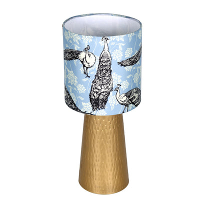 Homesake® Golden Hammered Metal Cone Table Lamp Modern Contemporary Bedside Desk Nightstand Lamp for Bedroom Living Room Office College Bookcase