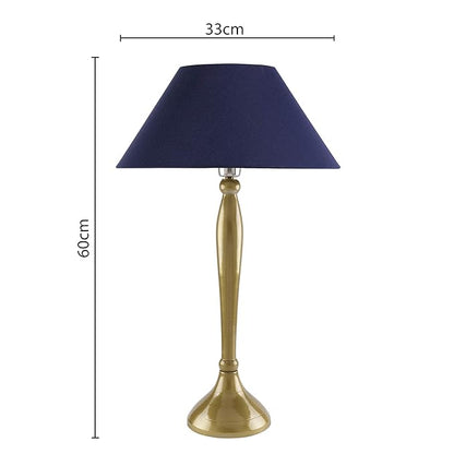 Royal Ovoid gold brushed lamp with shade