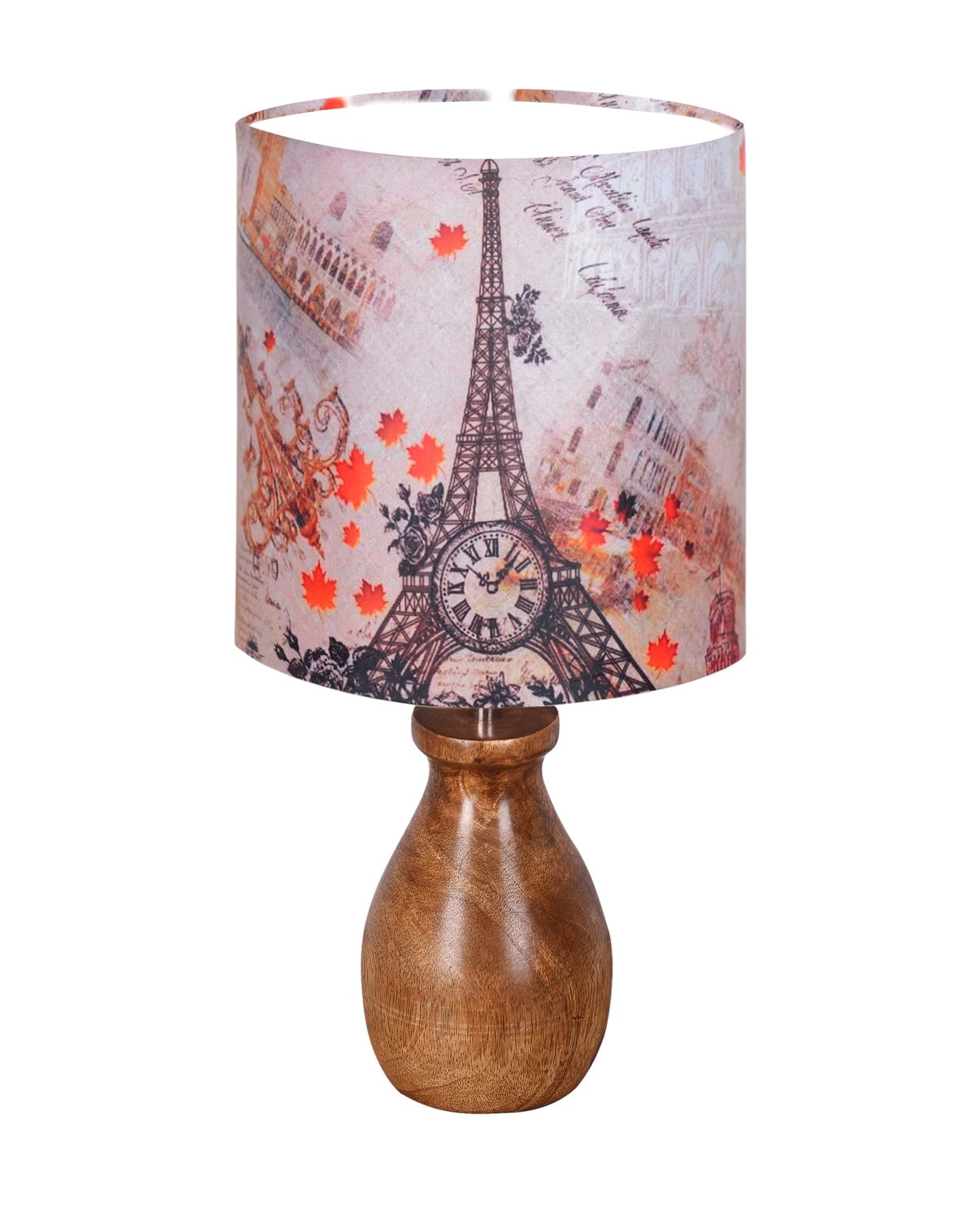 Homesake® Dovel Pot Modern Table Lamp, Wooden Base Modern Fabric Lampshade for Home Office Cafe Restaurant, Dovel Pot, Rabbit