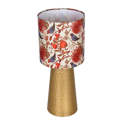 Homesake® Golden Hammered Metal Cone Table Lamp Modern Contemporary Bedside Desk Nightstand Lamp for Bedroom Living Room Office College Bookcase