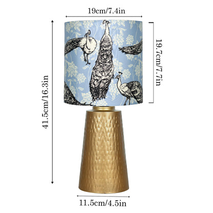 Homesake® Golden Hammered Metal Cone Table Lamp Modern Contemporary Bedside Desk Nightstand Lamp for Bedroom Living Room Office College Bookcase