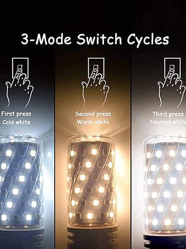 6 Watt, 3 in 1 Multicolor Led Bulb, Cool White, Warm White, Neutral White LED Bulb, E27, set of 4