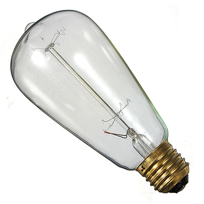 E27 ST64 Pear Shape Edison Tungsten Squirrel Cage Filament Vintage Antique Bulb