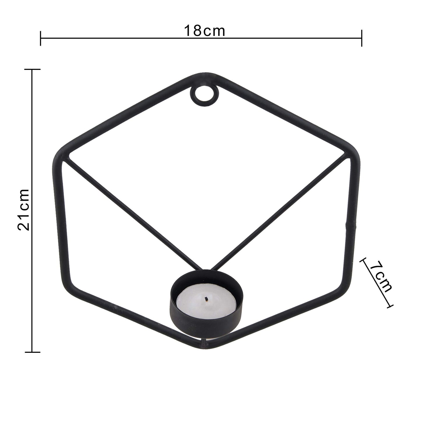 Homesake® Set of 3, Metal Wall Mounted Hexagon Tealight Candle Holder, T-Light Candles, Black, White, Golden (Multi Hexagon Set of 3)
