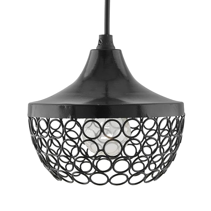Matt black Crystal hanging goblet light, ceiling light, Nordic E27 pendant