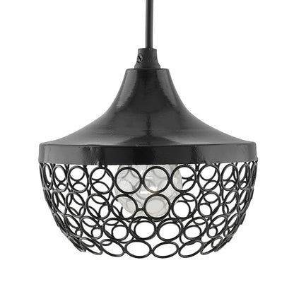 Matt black Crystal hanging goblet light, ceiling light, Nordic E27 pendant
