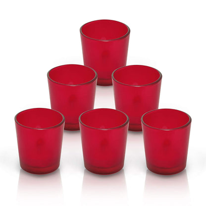 Homesake® Frost Votive, set of 6, Glass candle holder stand with free candle, Brighten up the dull and boring ambience of your living room