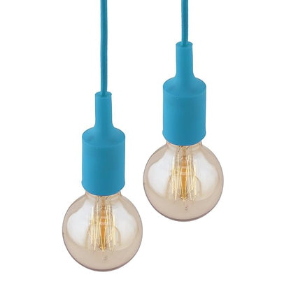 2pcs E27 Socket Chandelier Lamp Light Fixture,Hanging Silicone Holder Adjustable Modern Pendant Ceiling Lamp