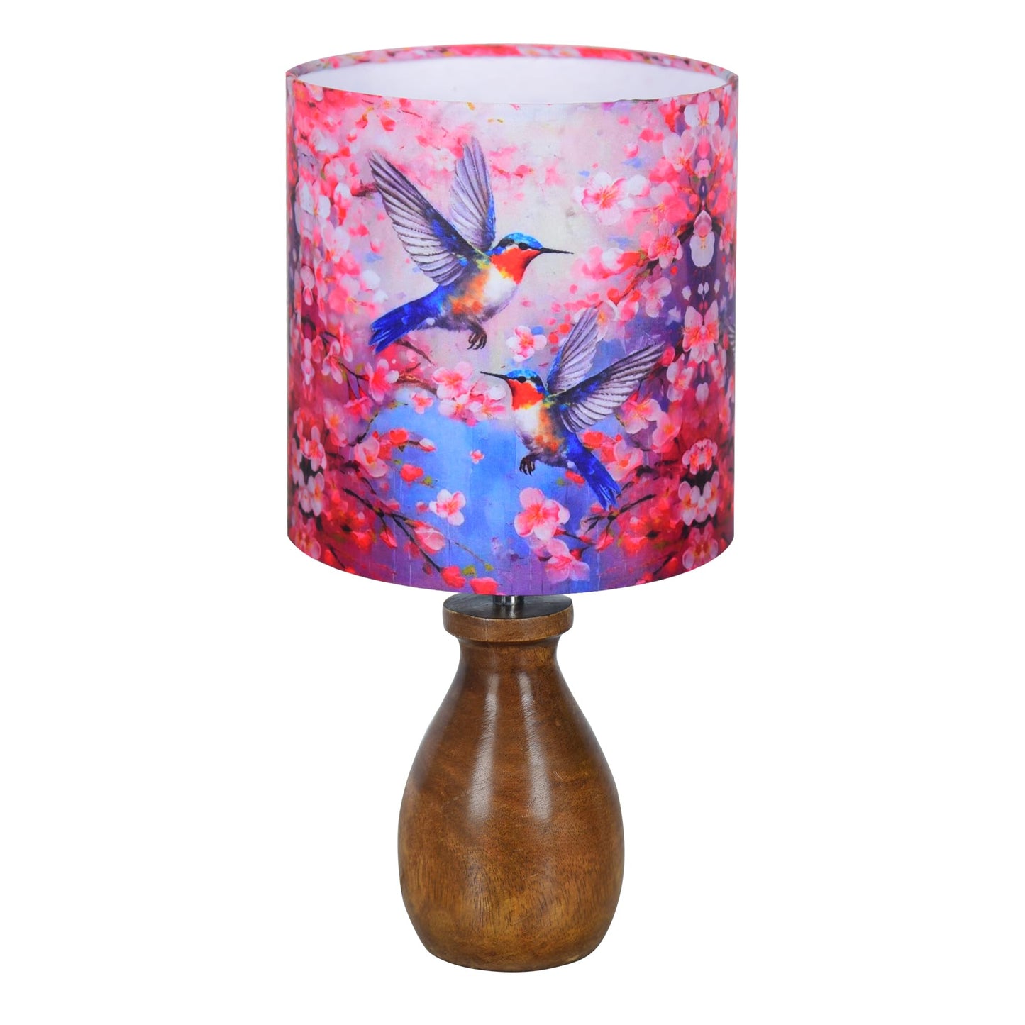 Homesake® Dovel Pot Modern Table Lamp, Wooden Base Modern Fabric Lampshade for Home Office Cafe Restaurant, Dovel Pot, Rabbit