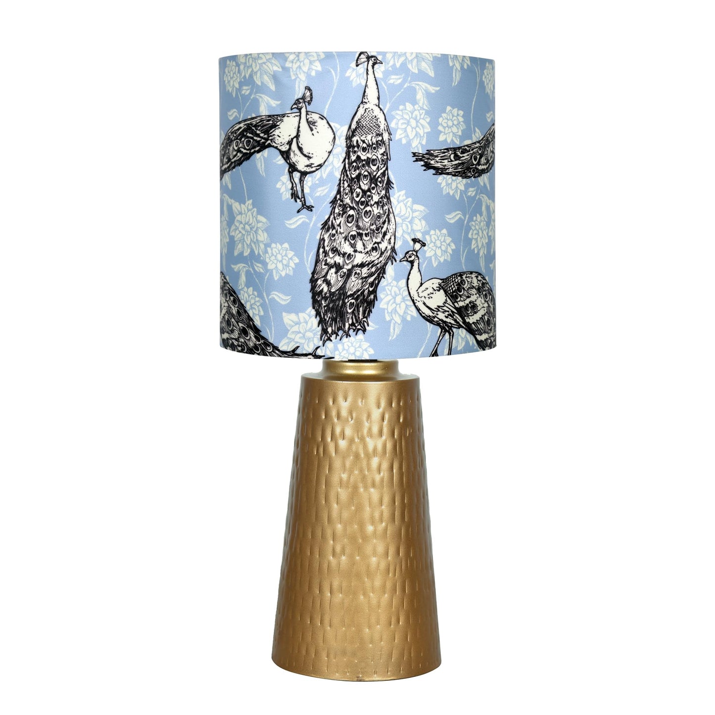 Homesake® Golden Hammered Metal Cone Table Lamp Modern Contemporary Bedside Desk Nightstand Lamp for Bedroom Living Room Office College Bookcase