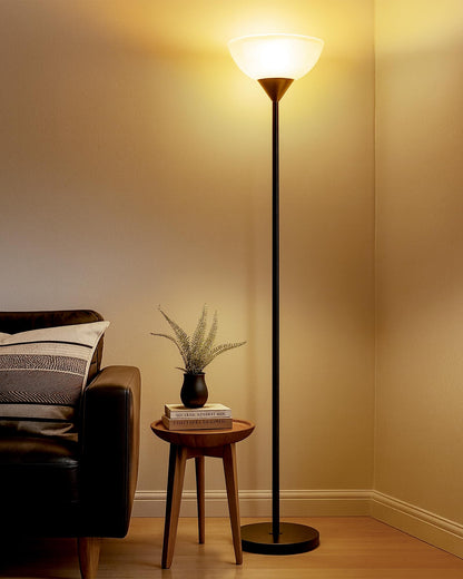 Homesake® Sky Dome Standing Lamps with Acrylic Shade | Modern Floor Lamp for Living Room, Bedrooms, Corner Lamp for Living Room | Standing Lampe (Straight)