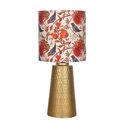 Homesake® Golden Hammered Metal Cone Table Lamp Modern Contemporary Bedside Desk Nightstand Lamp for Bedroom Living Room Office College Bookcase