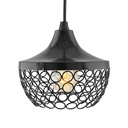 Matt black Crystal hanging goblet light, ceiling light, Nordic E27 pendant