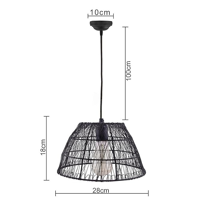 Metal Wire Mesh Lamp shade hanging light, ceiling pendant light, E27 Antique Black