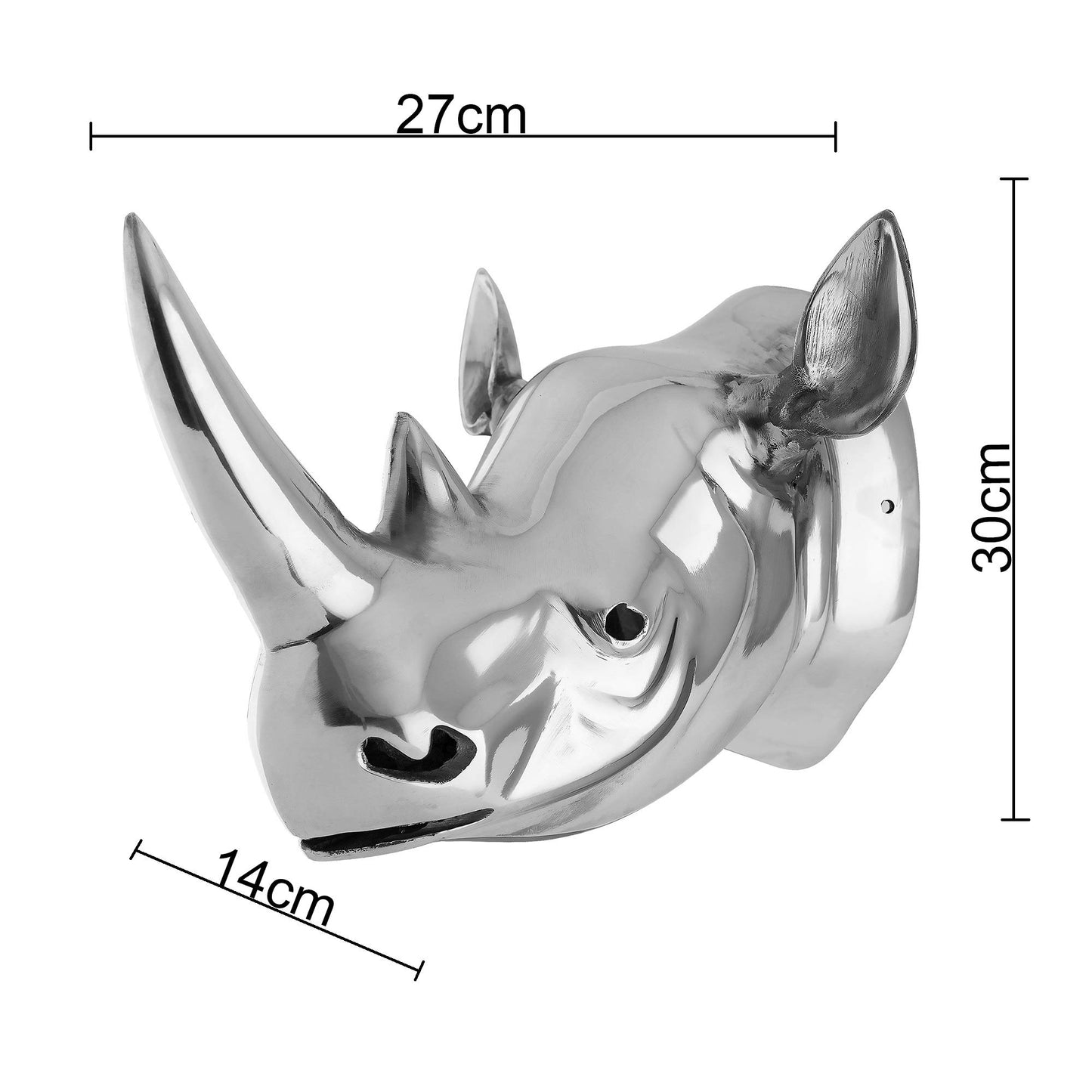 Homesake® Trophy Rhino Head Wall Decor Light, Wall Art Metal Lamp Antique Decorative | Fancy Light for for Living Room, Bedroom - Home Decor Items