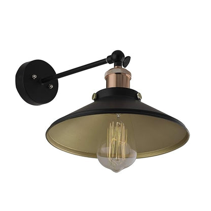 Edison Cone Shade Wall Lamp, Vintage Industrial Loft, E27 Holder, Decorative, Swing Wall Light