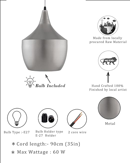 Modern Hanging Light, E26/27 Nordic Pendant Lamp, Pear Shaped Kitchen, Bedroom, Living Room Ceiling Lamp