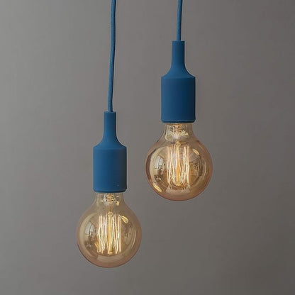 2pcs E27 Socket Chandelier Lamp Light Fixture,Hanging Silicone Holder Adjustable Modern Pendant Ceiling Lamp