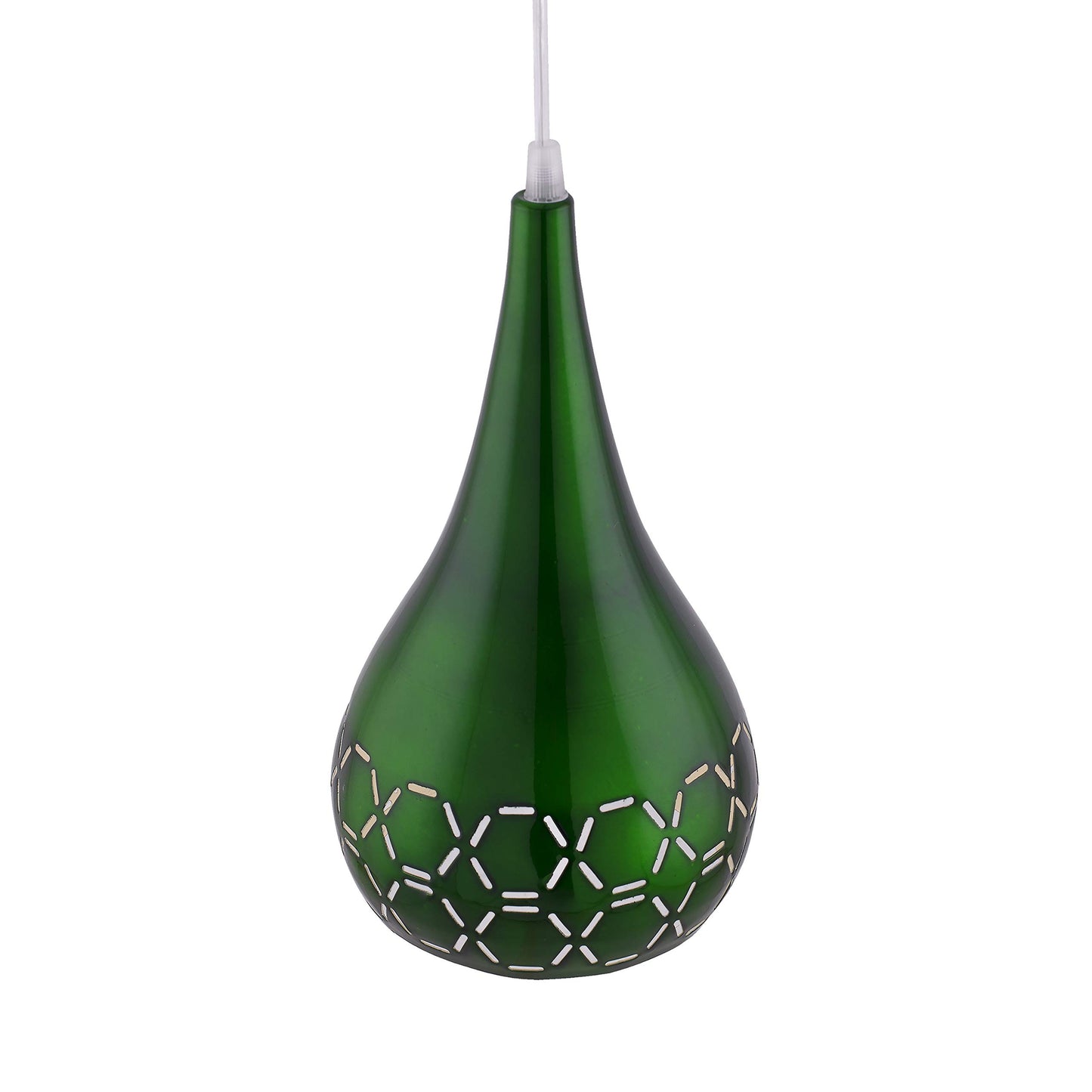 Homesake® Glossy Spining Top Hanging pendant Lamp, Ceiling Light (Green, Cross-Cut)