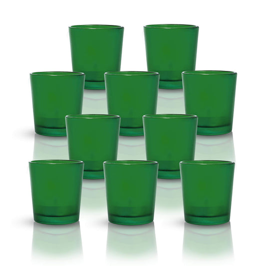 Homesake® Glass Candle Holder Stand With Candle, Pack of 10