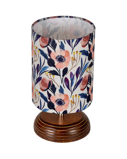 Modern Zen Wooden Lampshade Nightstand Lamps, Antique Base E27 Creative Reading Bedside Lamps Ideal for Bedroom, Pebble, Bird Cylinder
