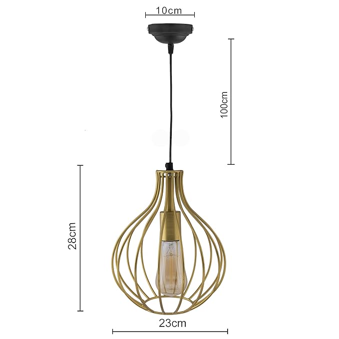 Golden Vintage Edison Filament hanging Crown , E27 hanging ceiling light for LED/filament bulb, decorative urban retro lighting