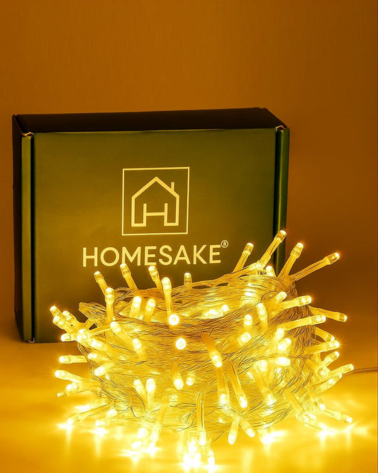 Homesake® 36 Feet Long 40 LED Power Pixel Serial String light Fairy Lights, Plug Sourced, Home & Outdoor light for decoration, Diwali Lights for Decoration Home, festive decor (Pack of 1 Warm White)