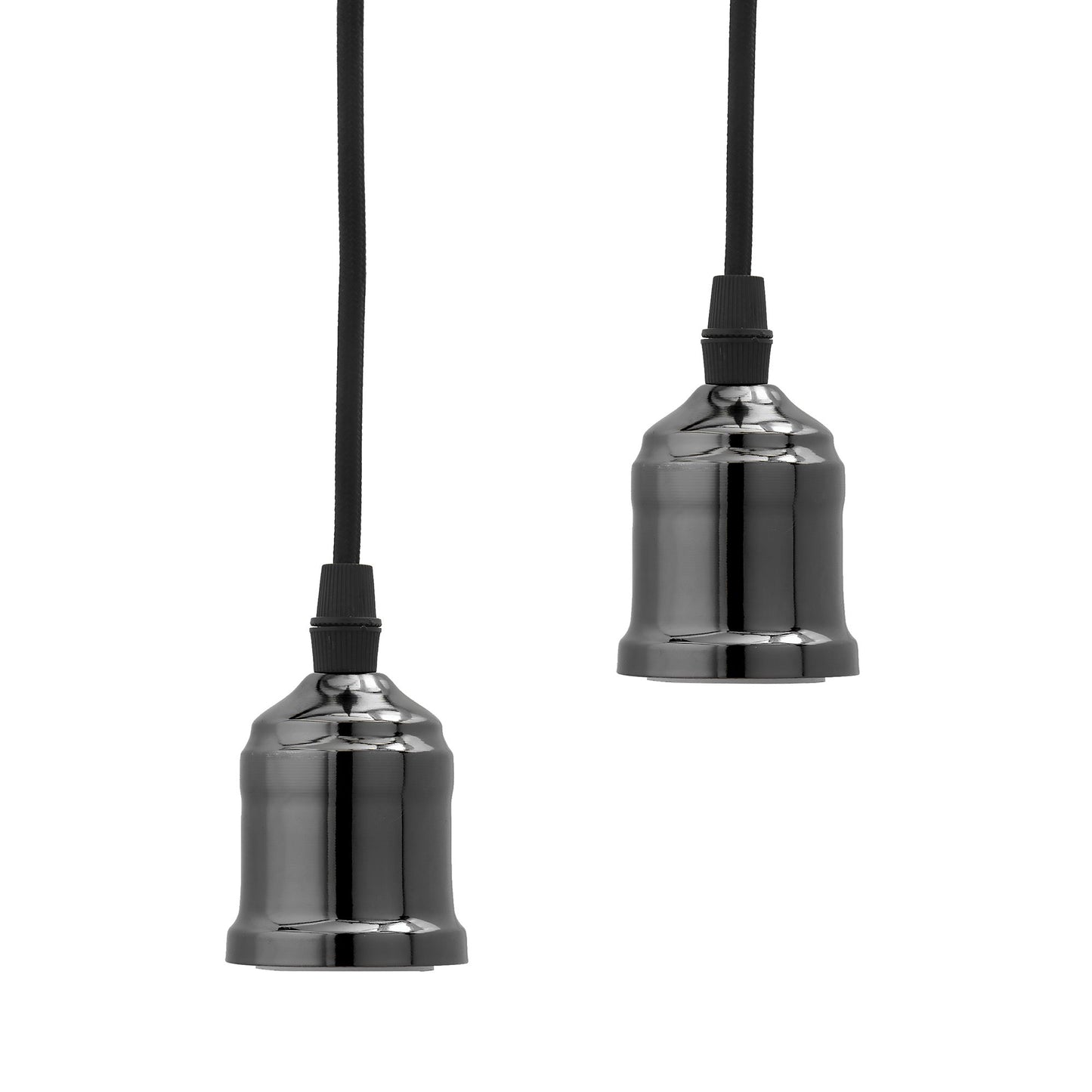 Homesake® Edison Filament Metallic Black Bronze Bulb Holder, Urban, Retro, Nordic Style, With Fixture, Set of 2