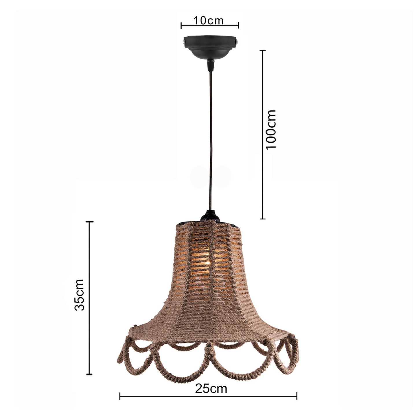 Homesake® Knitted Rope Spiral Touch Hanging Light, Pendant Light for home Decor, Bedroom,Living Room