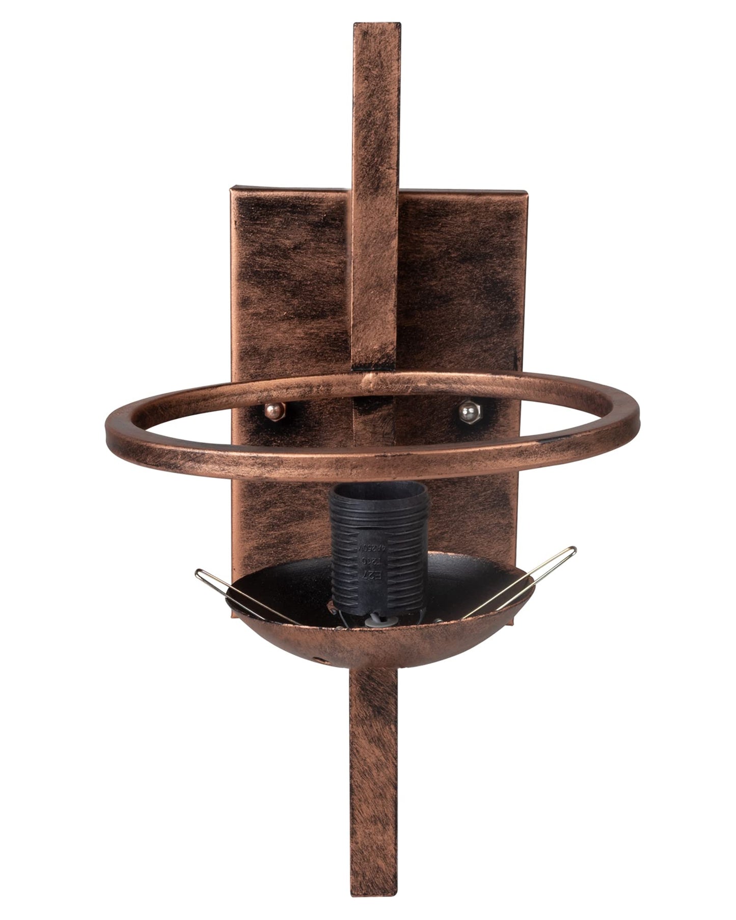 Homesake® Rustic Wall Light Fixtures, Oil Rubbed Rust Finish Indoor Vintage Wall Sconce with Glass Shade Farmhouse Metal Sconces for Bedroom Living Room Cafe, (Frost Globe)