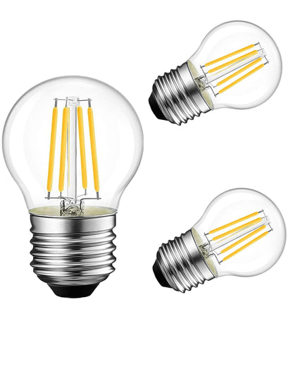 Homesake® Edison Tungsten LED Round Antique Glass G45 Light Bulbs Vintage Base E27 Bulb Yellow Light For Home Decoration Living Room/Hall/Balcony/Restaurant Bar Lighting