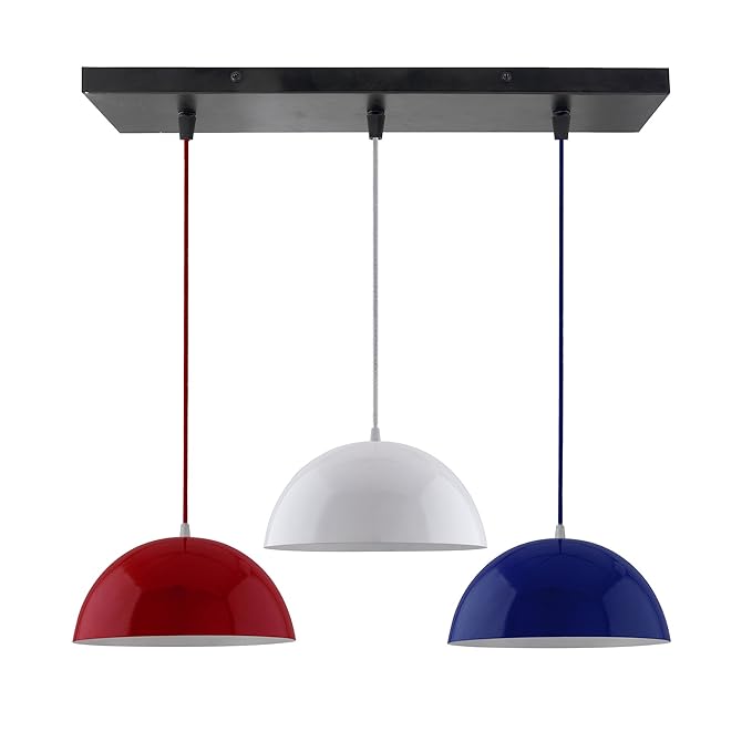 3-lights Linear Cluster Chandelier hanging Pendant Light, kitchen area and dining room light, LED/filament light