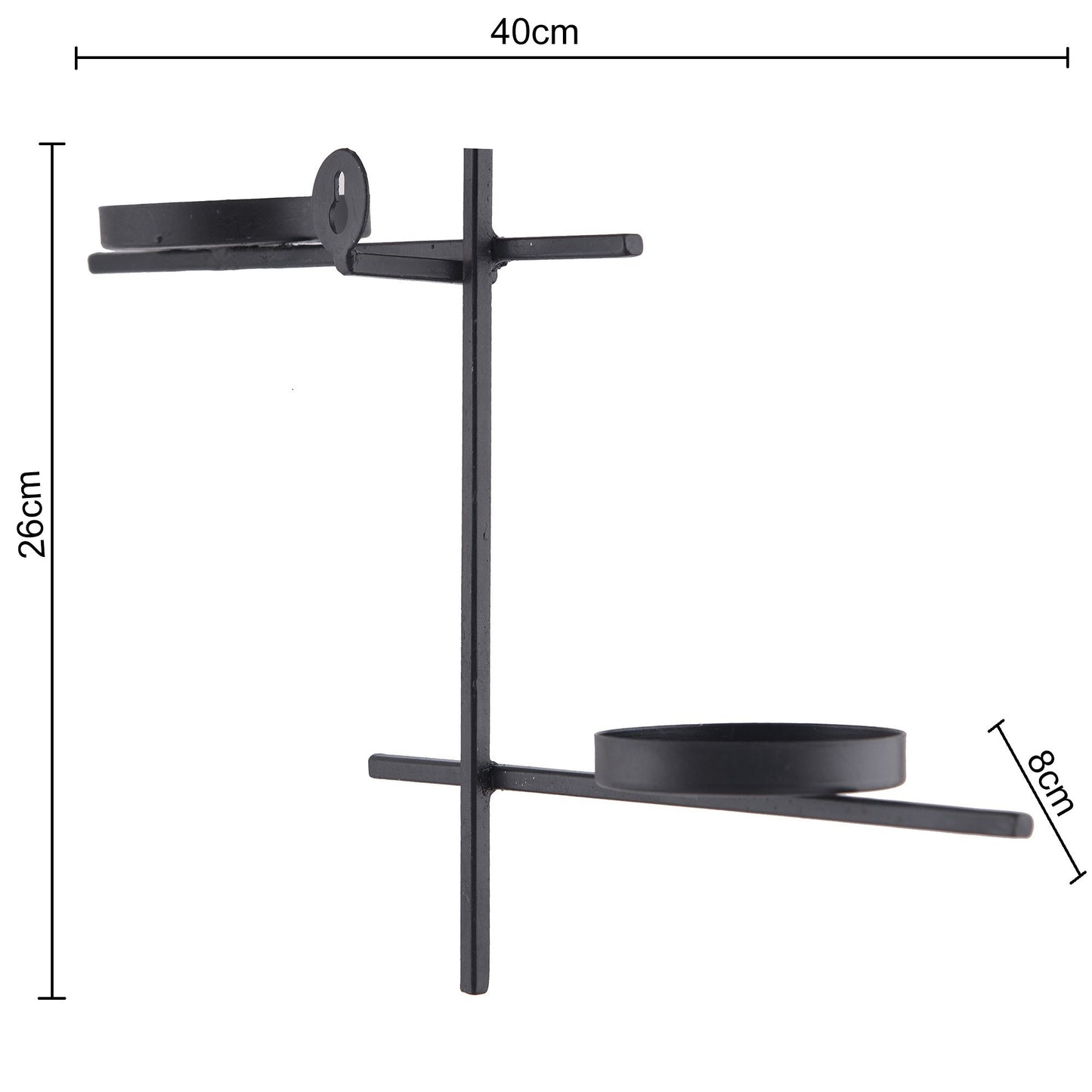 Homesake® Black Scorching Ladder with Pair of Votive Wall Hanging Candle Tealight Holder, Set of 2