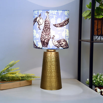 Homesake® Golden Hammered Metal Cone Table Lamp Modern Contemporary Bedside Desk Nightstand Lamp for Bedroom Living Room Office College Bookcase