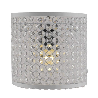 Crystal French Wall Sconce Lamp, Decorative Door Light, Matt Black and Crystal