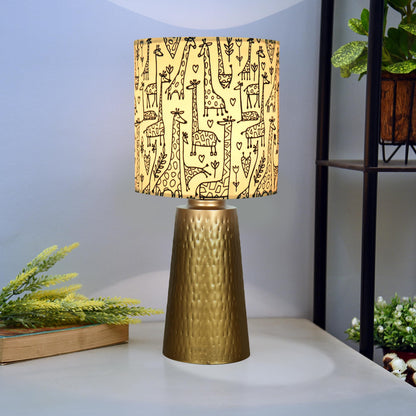 Homesake® Golden Hammered Metal Cone Table Lamp Modern Contemporary Bedside Desk Nightstand Lamp for Bedroom Living Room Office College Bookcase