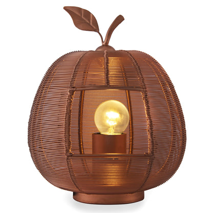 Homesake® Silver Apple Contemporary Lamp Modern Bedside & Living Room Accent Lamp for Home Décor, Café, Restaurant & Gift