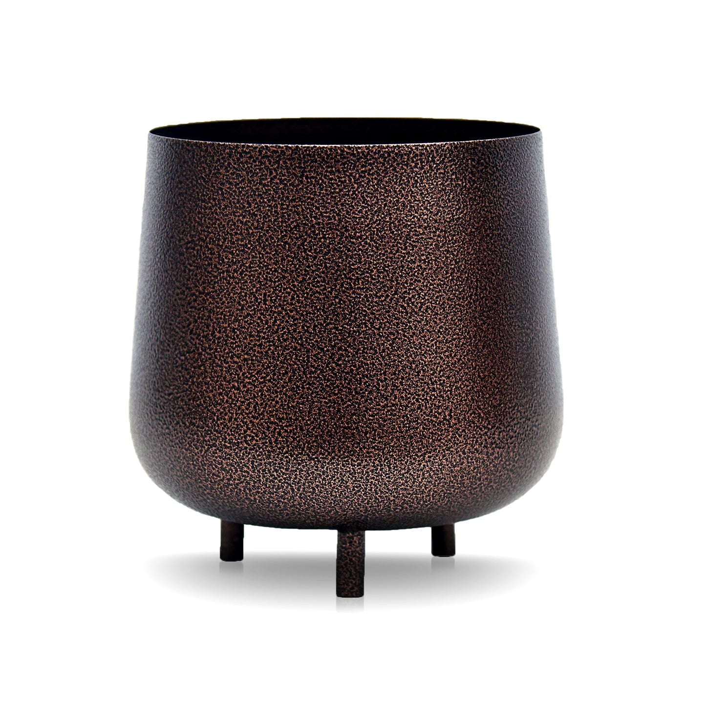 Homesake® Metal Flower Pots Planter DistressToned Garden Planters, 7.5/7 Inch Indoor Round Plant Containers, Pack 2 Cactus Greens Pots with Drainage Hole